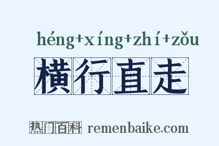 横行直走是什么意思的图片